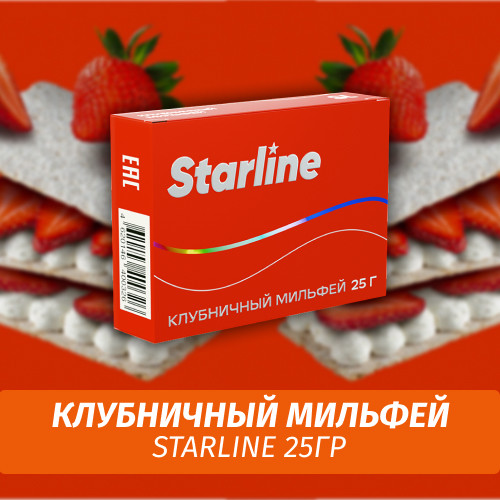 Табак Starline 25 гр Клубничный Мильфей Табак Starline 25 гр Клубничный Мильфей