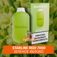 Одноразовая ЭС Starline Midi Зеленое Яблоко 7000