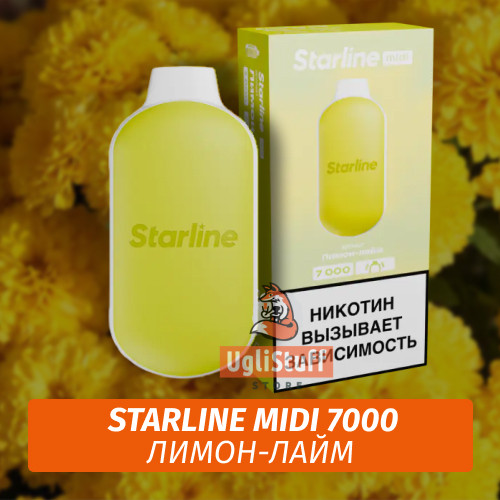Одноразовая ЭС Starline Midi Лимон-Лайм 7000 Одноразовая ЭС Starline Midi Лимон-Лайм 7000