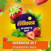 Табак Overdose 25g Strawberry Basil (Клубника - Базилик)