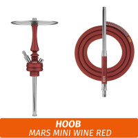 Кальян Hoob Mars Mini Wine Red (Комплект с мундштуком и шлангом)