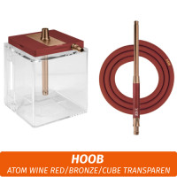 Кальян Hoob Atom - Wine red/Bronze/CubeTransparent
