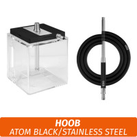 Кальян Hoob Atom - Black/StainlessSteel/CubeTransparent