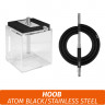 Кальян Hoob Atom - Black/StainlessSteel/CubeTransparent
