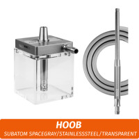 Кальян Hoob subAtom - SpaceGray/StainlessSteel/CubeTransparent