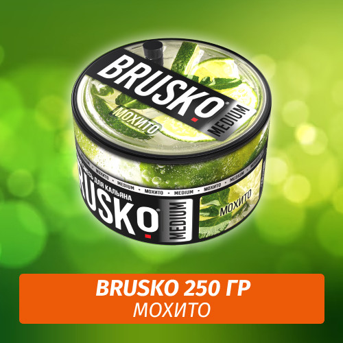 Brusko 250 гр Мохито (Бестабачная смесь) Brusko 250 гр Мохито (Бестабачная смесь)