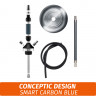 Кальян Conceptic Design Smart Carbon Blue Кальян Conceptic Design Smart Carbon Blue