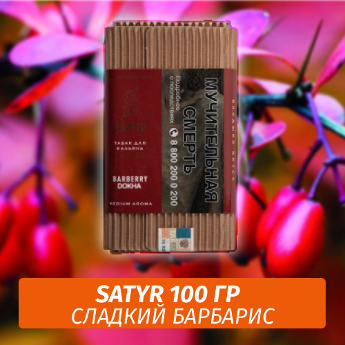 Табак Satyr 100 гр Barberry dokha Табак Satyr 100 гр Barberry dokha