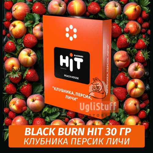 Табак Black Burn HiT 30г Peach House (Клубника, Персик, Личи) Табак Black Burn HiT 30г Peach House (Клубника, Персик, Личи)