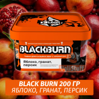 NEW Табак Black Burn 200 гр Яблоко, гранат, персик