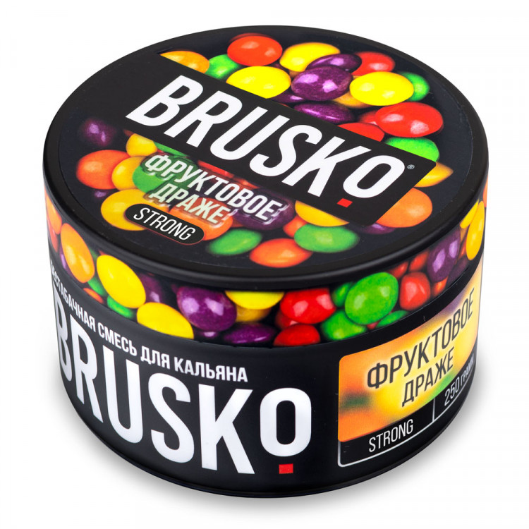 Brusko Strong 250 гр Фруктовое Драже (Бестабачная смесь) Brusko Strong 250 гр Фруктовое Драже (Бестабачная смесь)
