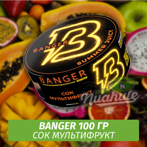 Табак Banger ft Timoti 100 гр Summer juicy (Сок Мультифрукт)